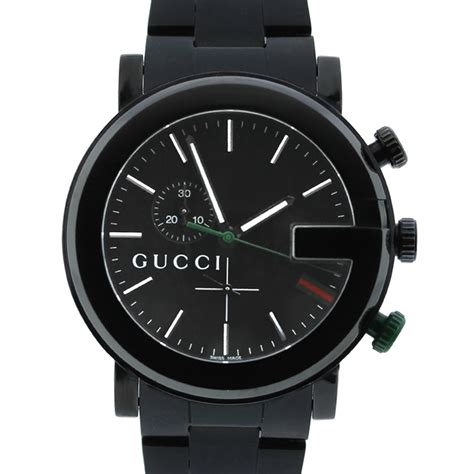 mens gucci watch square black face|gucci black chronograph watch.